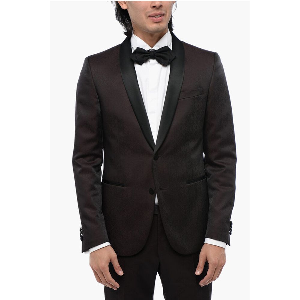 Corneliani Satin Suit with Damasco Motif