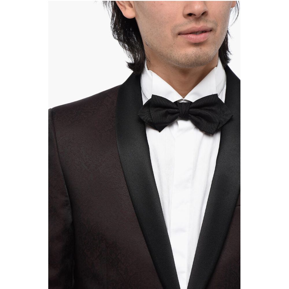 Corneliani Satin Suit with Damasco Motif