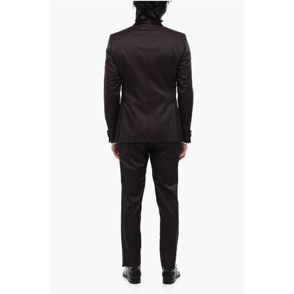 Corneliani Satin Suit with Damasco Motif