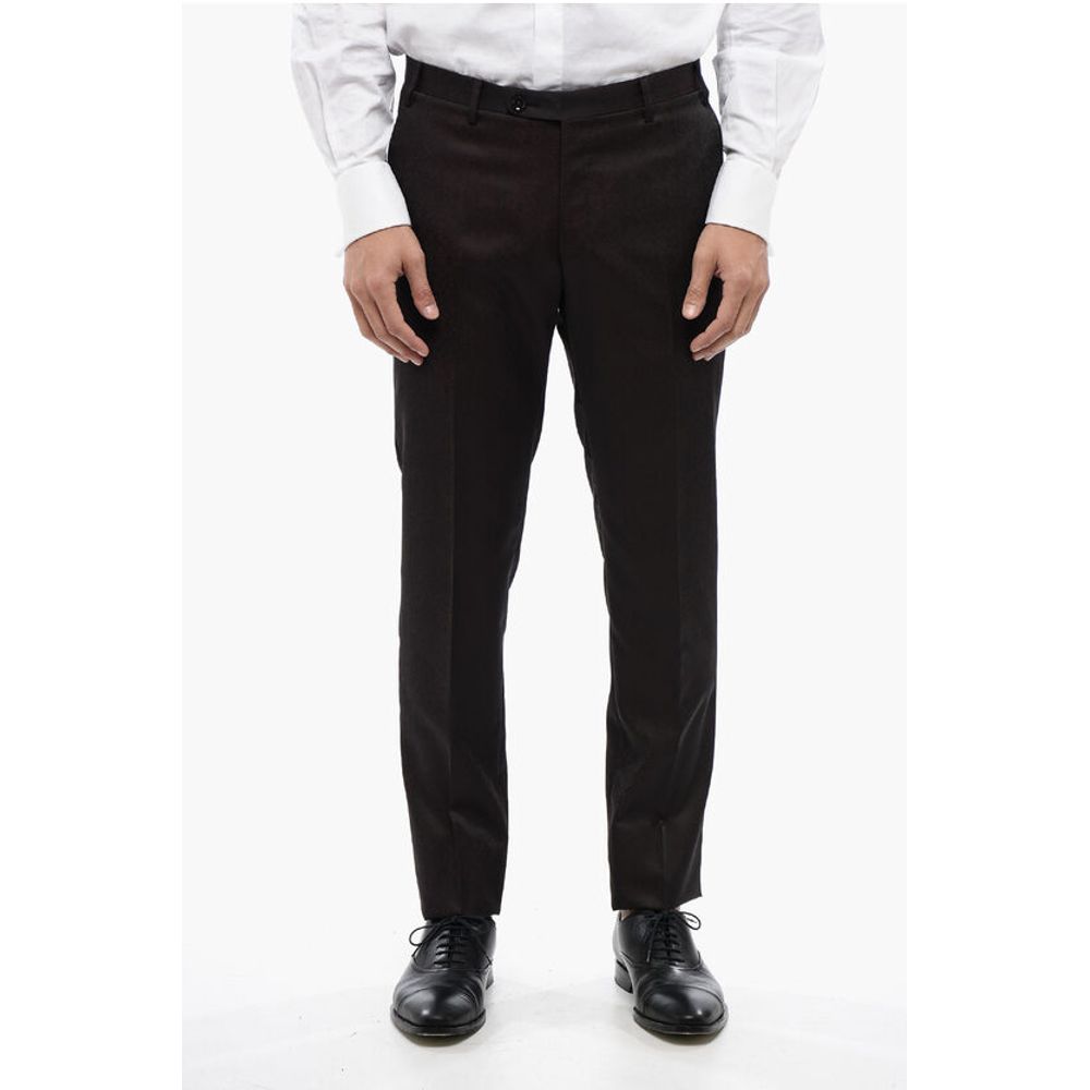 Corneliani Satin Suit with Damasco Motif