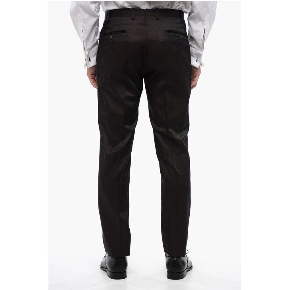 Corneliani Satin Suit with Damasco Motif
