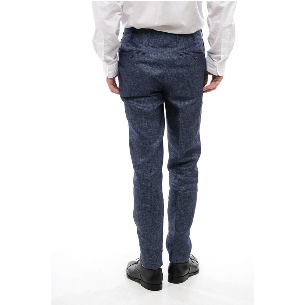 Corneliani CC COLLECTION Regular Fit Linen Blend Chino Pants