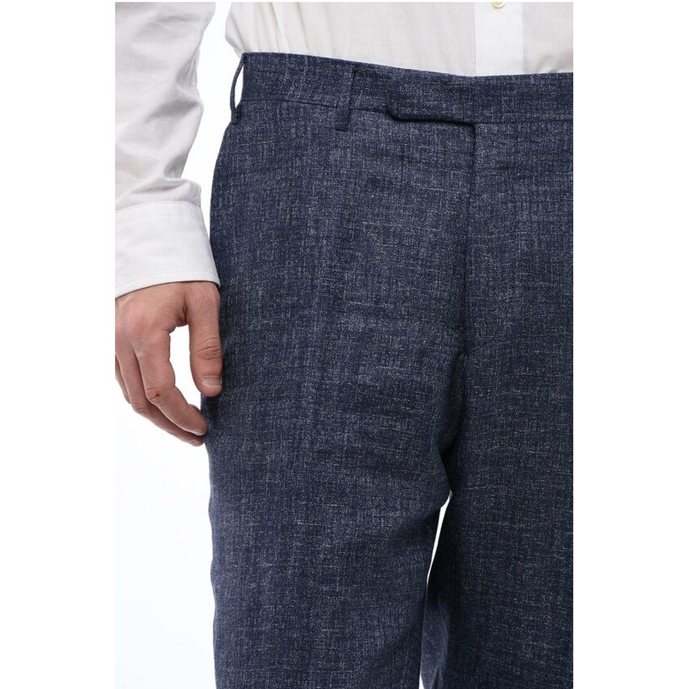 Corneliani CC COLLECTION Regular Fit Linen Blend Chino Pants