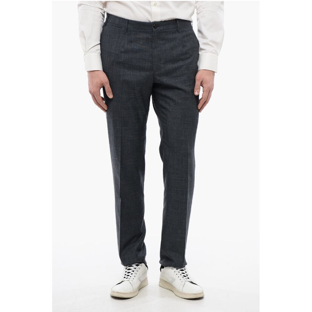Corneliani Silk Blend LEADER Pants with Flap Back Pockets
