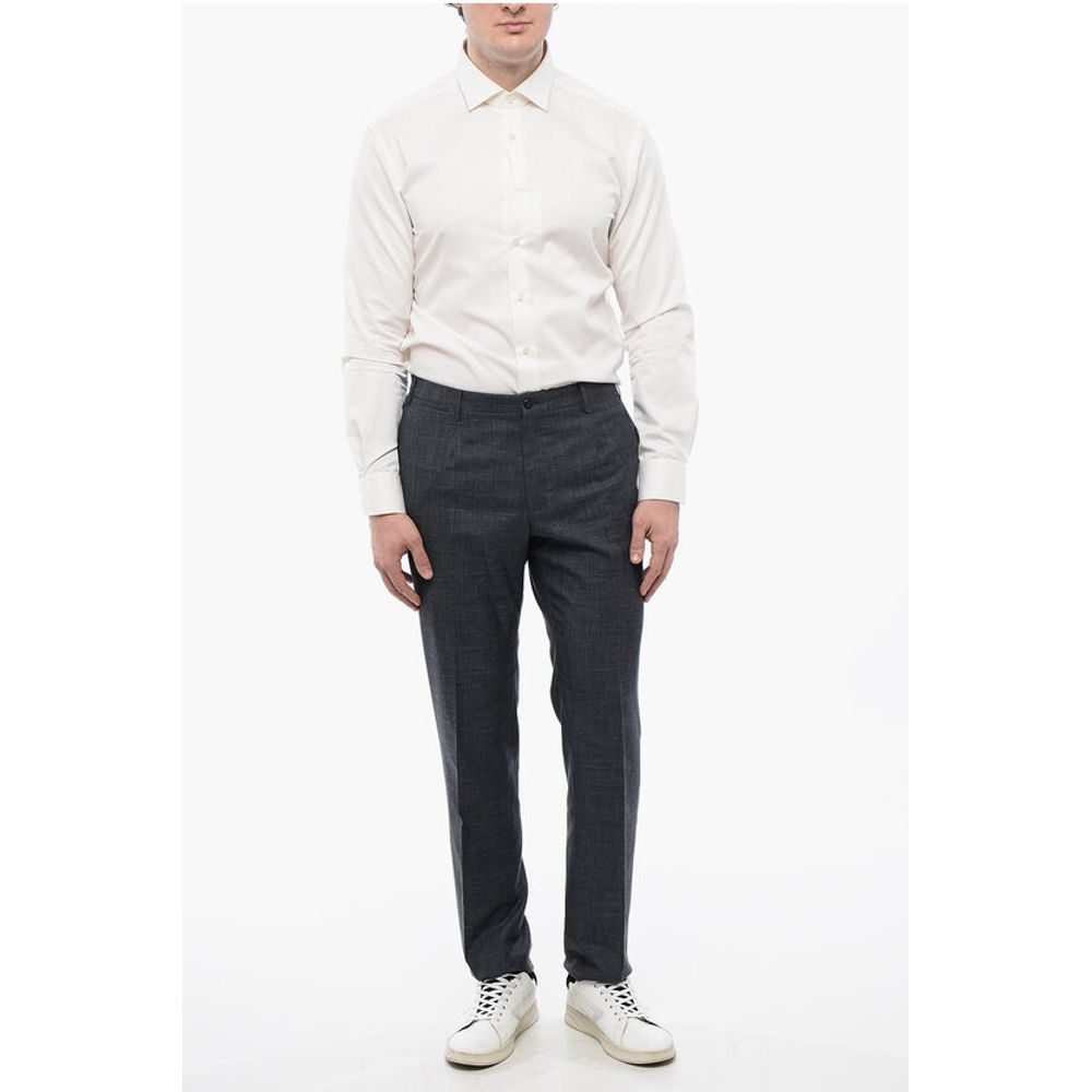 Corneliani Silk Blend LEADER Pants with Flap Back Pockets