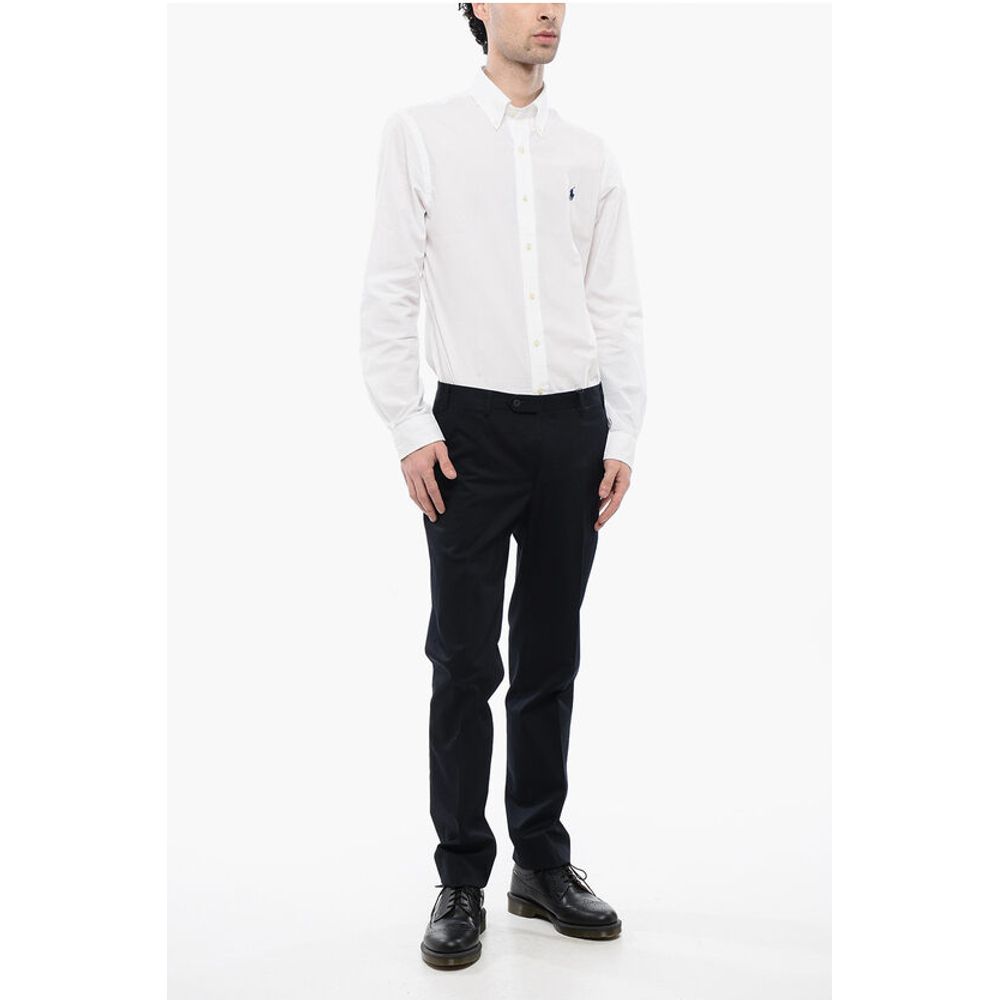 Corneliani Stretch Cotton LEADER Chinos Pants with Belt Loops