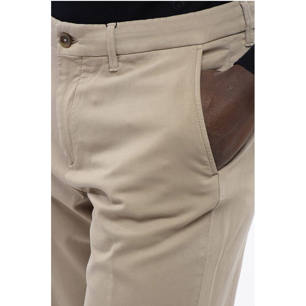 Corneliani ID Stretch Cotton Chinos Pants with Belt Loops
