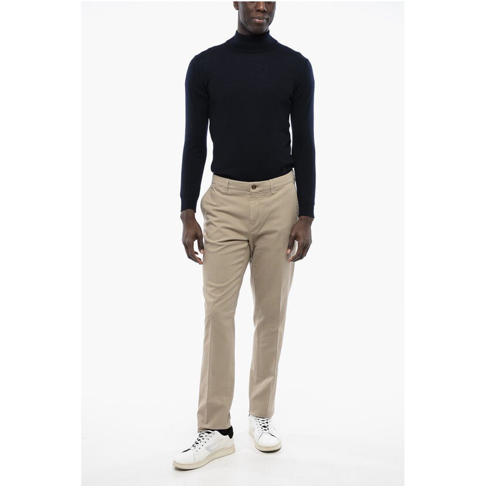 Corneliani ID Stretch Cotton Chinos Pants with Belt Loops
