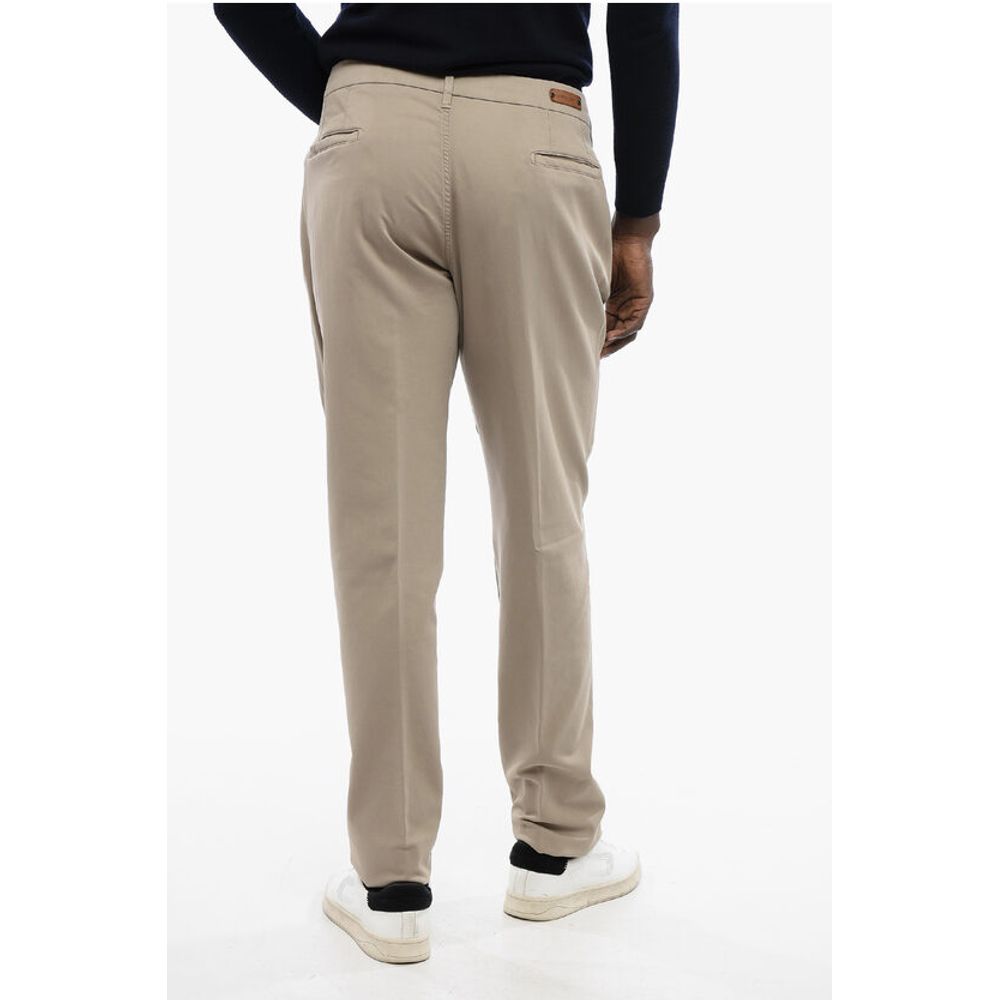 Corneliani ID Stretch Cotton Chinos Pants with Belt Loops