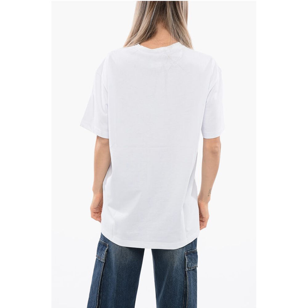 John Richmond Oversized BERDI T-shirt with Trompe l'oeil Print