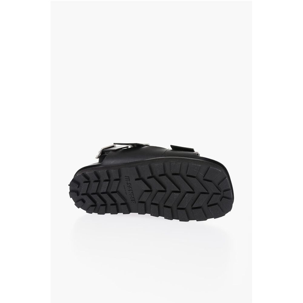 Jil Sander Leather Slingback Sandals with Double Buckle