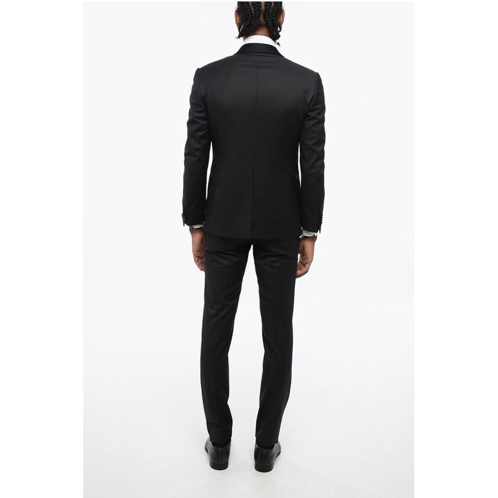 Corneliani Virgin Wool Side Vents Shawl Lapel 3 Piece Waistcoat Suit