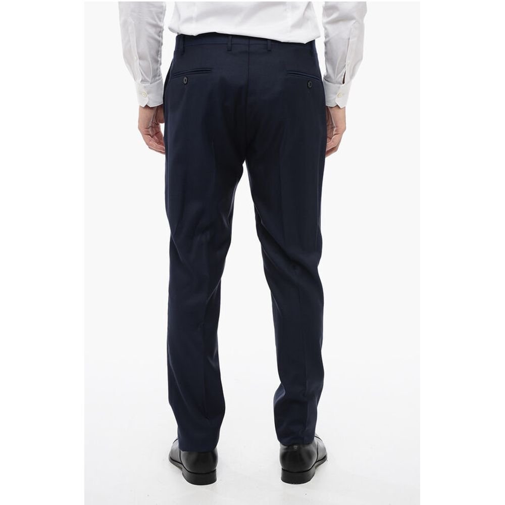Corneliani Virgin Wool 1-Button Suit With Peak Lapel