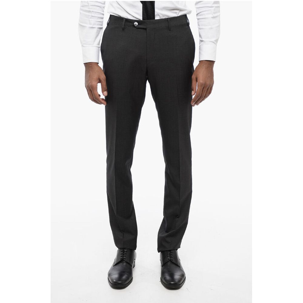 Corneliani Swiss-Dot CERIM ACADEMY Center Vent Peak Lapel 1-Button Suit