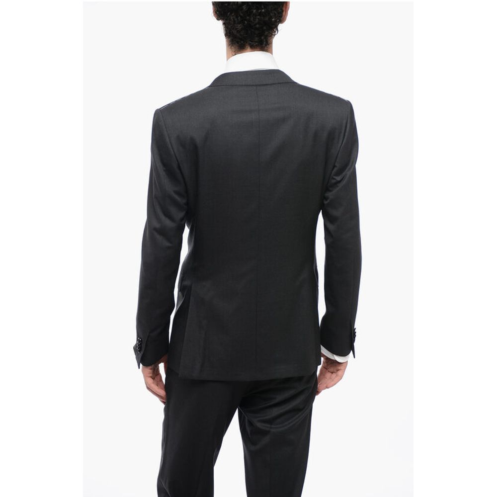 Corneliani Virgin Wool Side Vents Notch Lapel 2-Button Suit