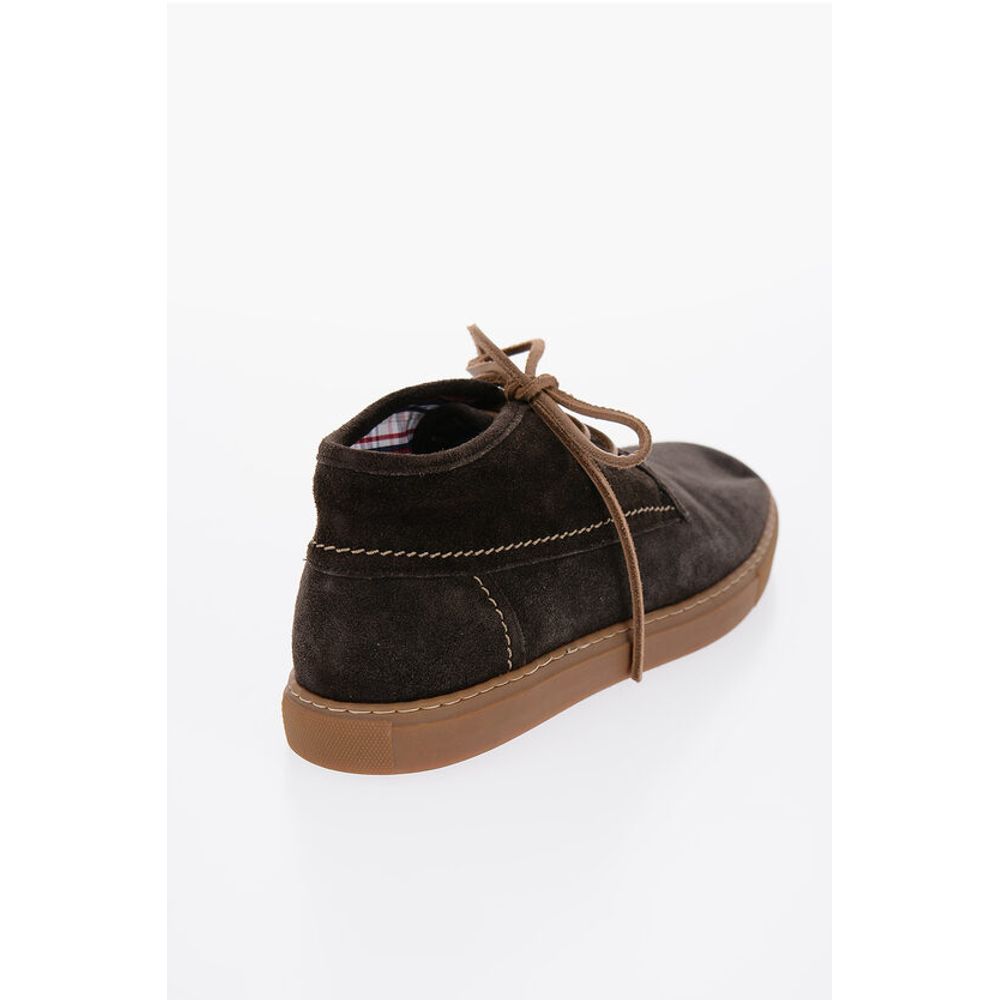 Corneliani ID Solid Color Suede Desert Boots