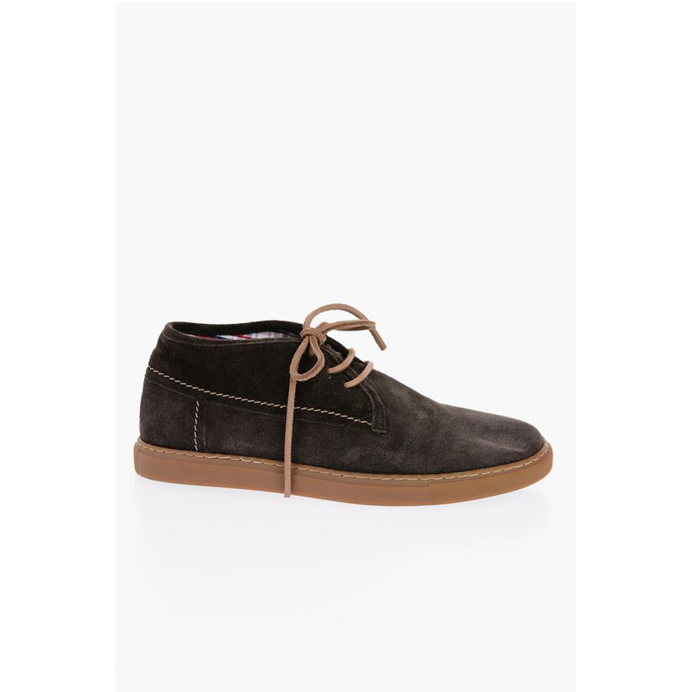 Corneliani ID Solid Color Suede Desert Boots