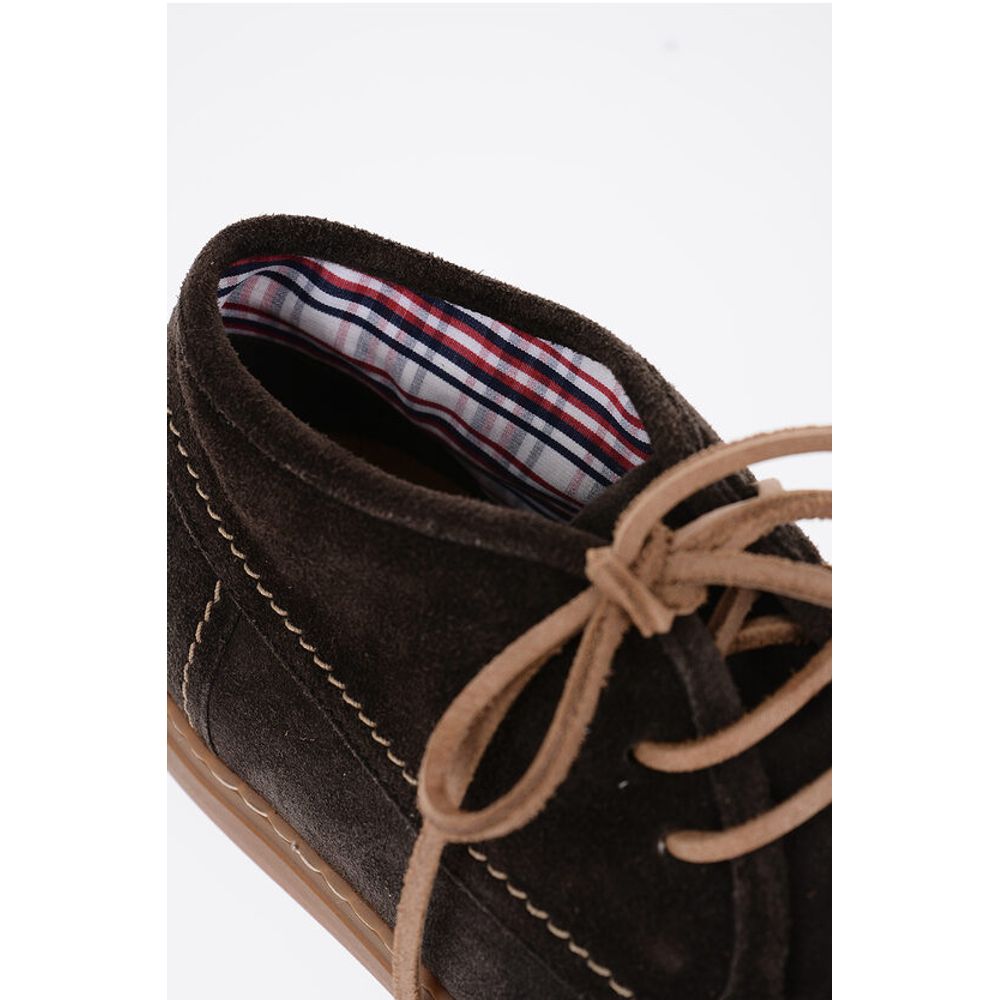 Corneliani ID Solid Color Suede Desert Boots