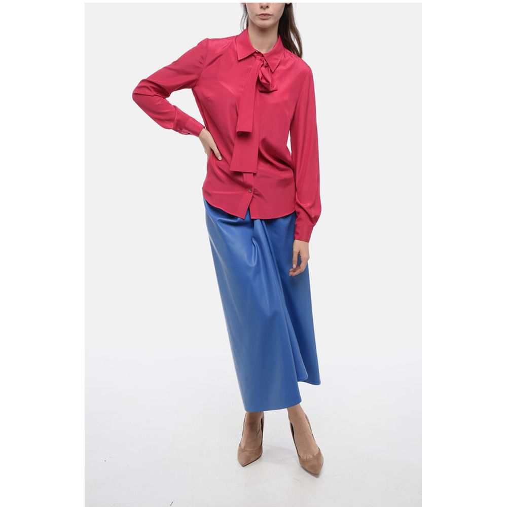 Parosh Satin Effect Blouse with Removable Scarf