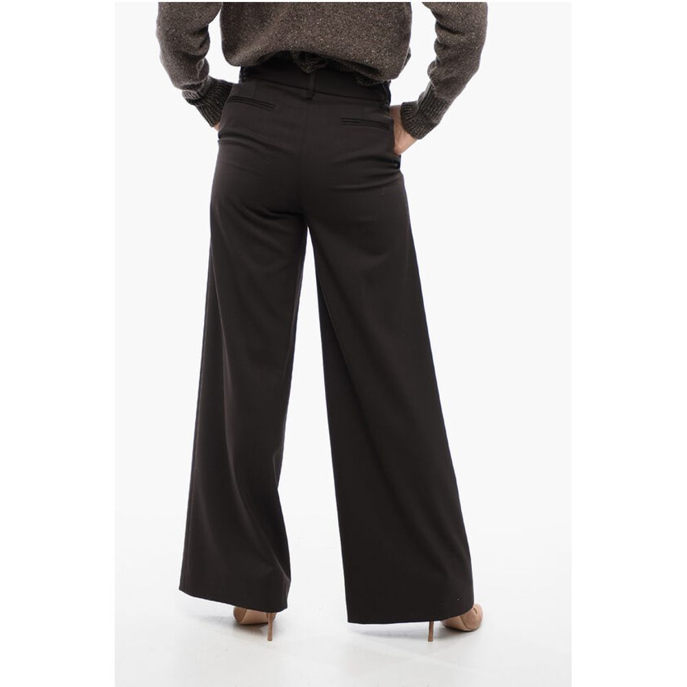 Quelle2 Virgin Wool Pants with Wide-Leg Fit