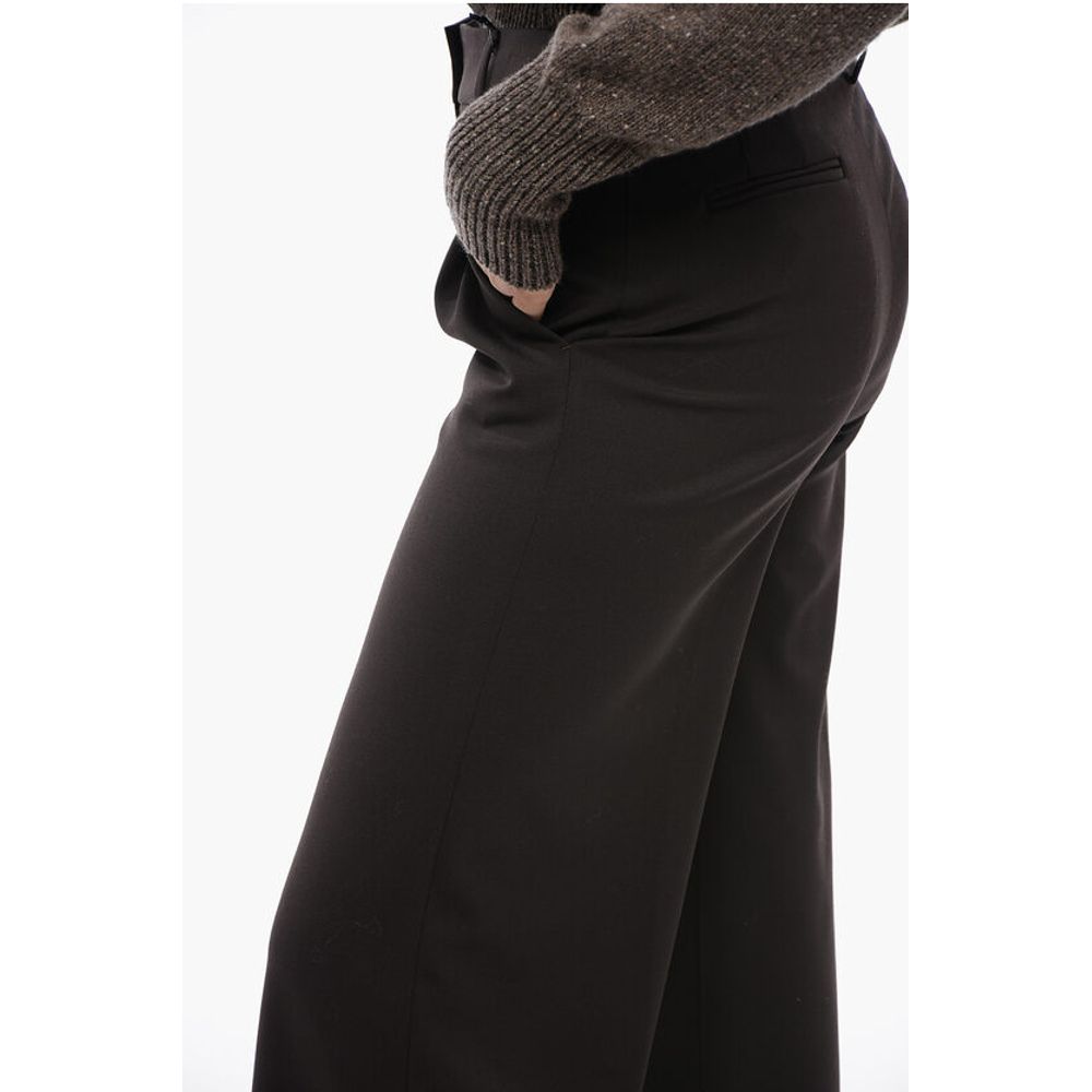 Quelle2 Virgin Wool Pants with Wide-Leg Fit