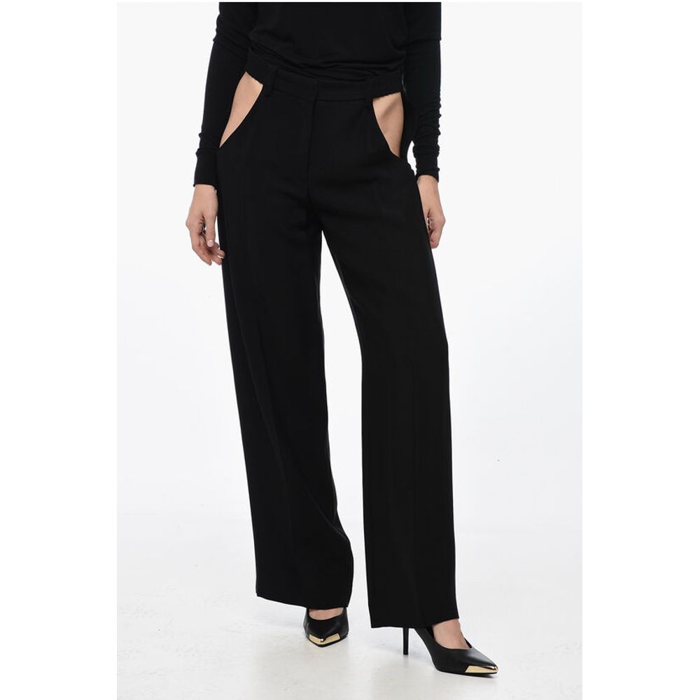 Mugler Straight-Fit Pants with Cut-Out Details
