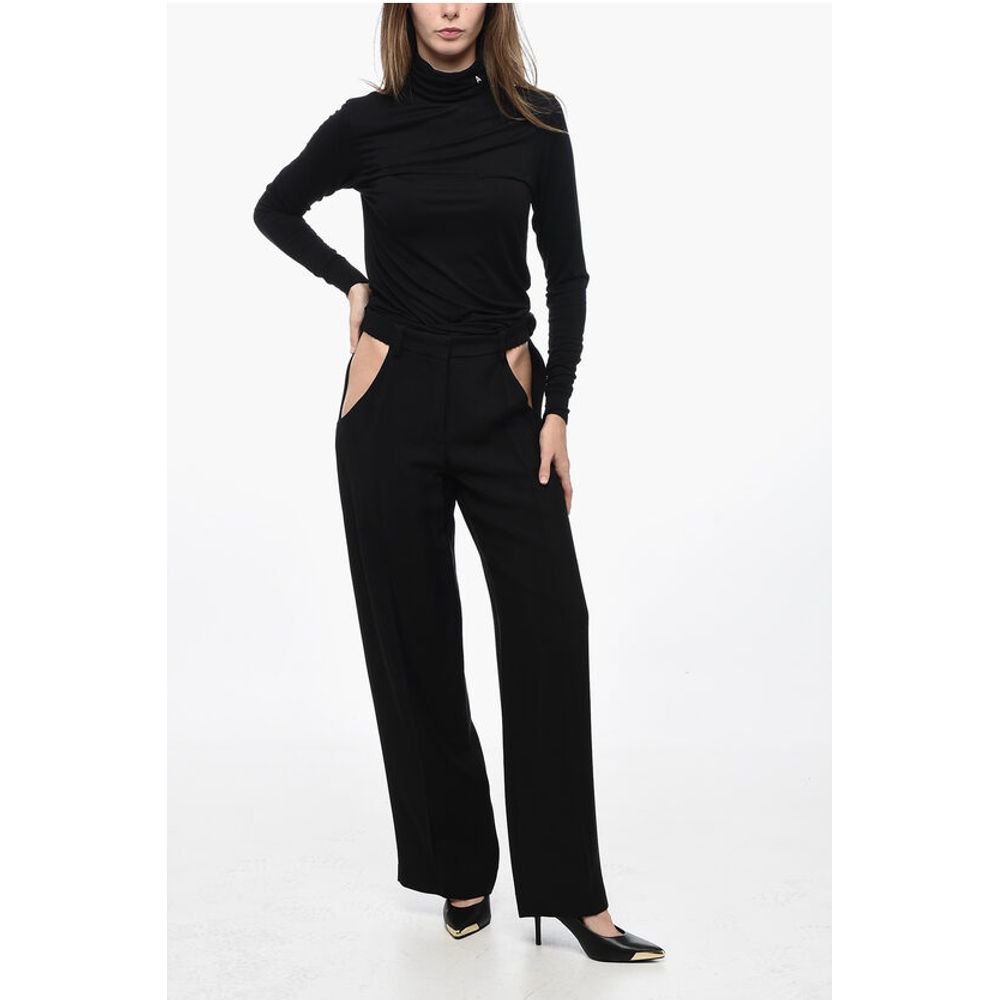 Mugler Straight-Fit Pants with Cut-Out Details