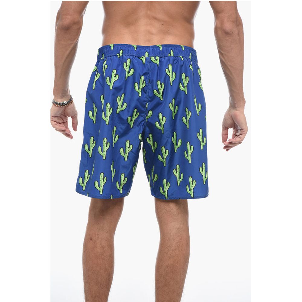 Yes I Am Cactus-Printed Swimshorts