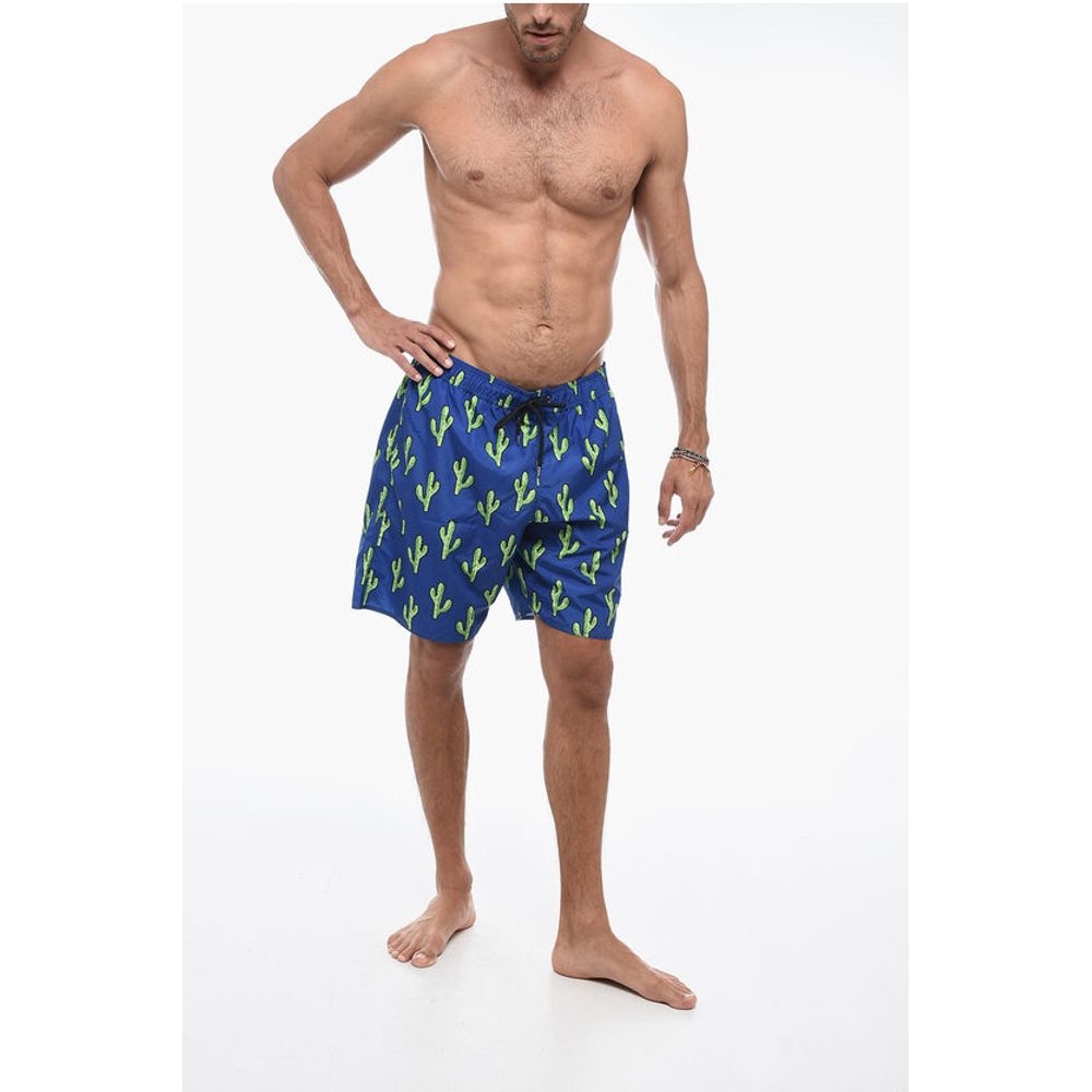 Yes I Am Cactus-Printed Swimshorts