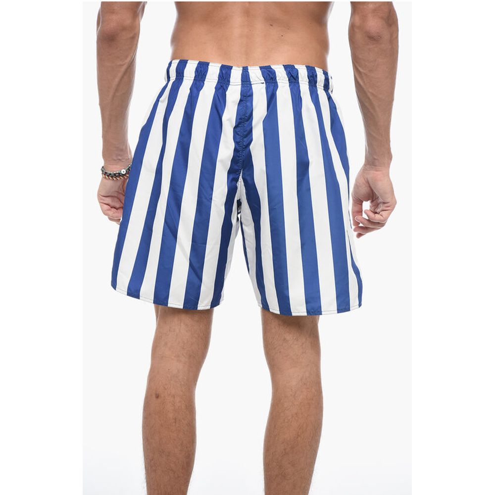 Yes I Am Stripe-patterned Swimshorts