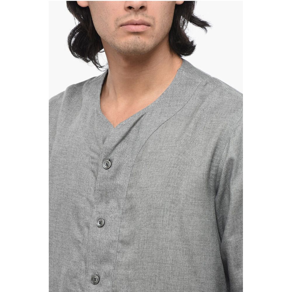Salvatore Piccolo Asymmetrical Cut Shirt with V-Neck