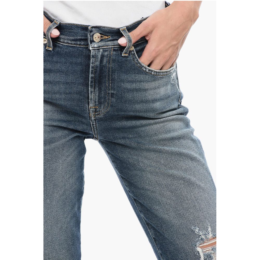 7 For All Mankind LUXE VINTAGE Distressed Cropped Denims