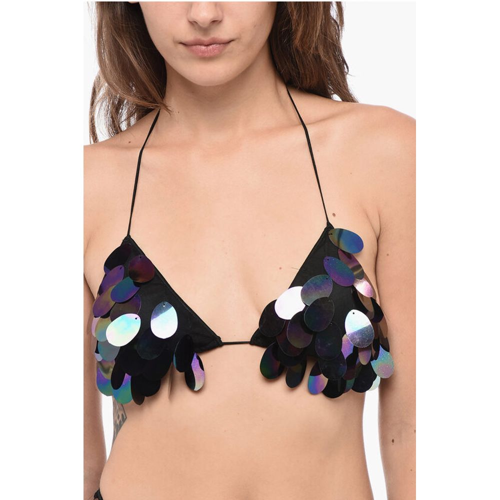Oséree Sequined High-Waisted Bikini Set