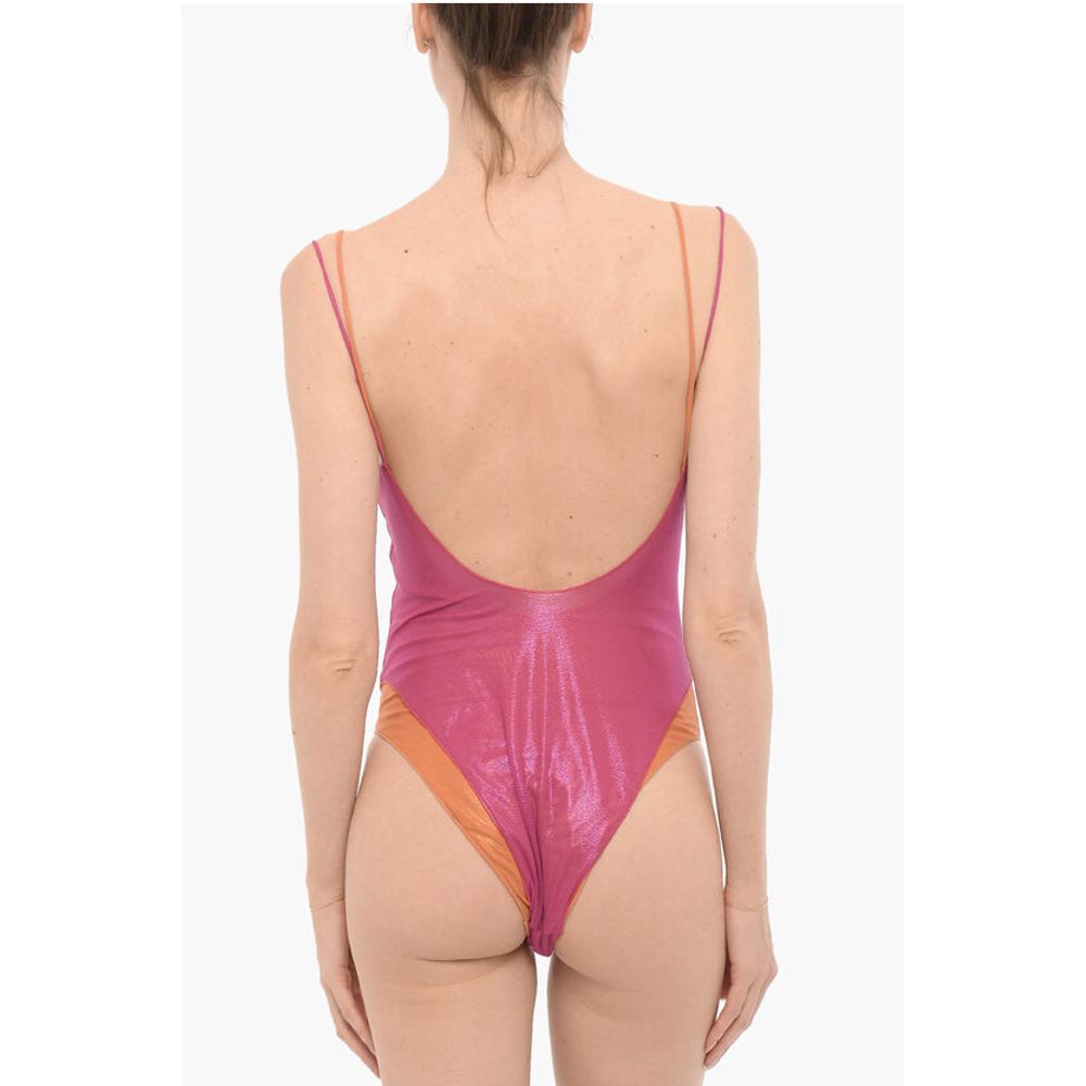 Oséree Double Layered Metallic One Piece Swimsuit