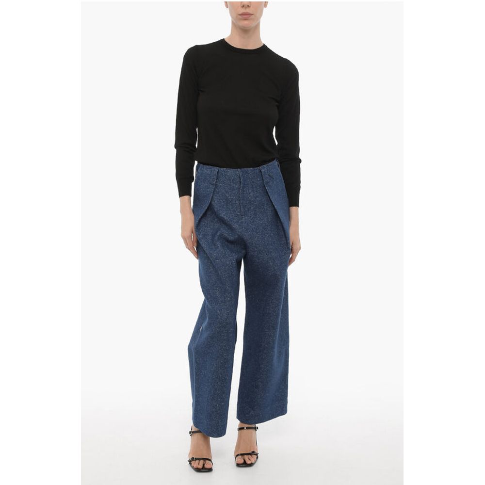 Ader Error BLUE MARK Low Waist Oversized Fit Single Pleat Pants