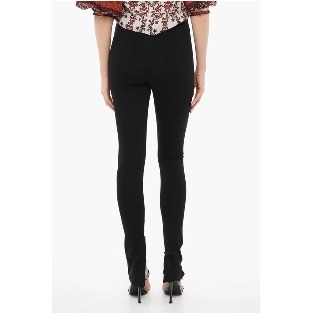 Wardrobe.Nyc High-Waisted Stretch Fabric Pants with Ankle Zip
