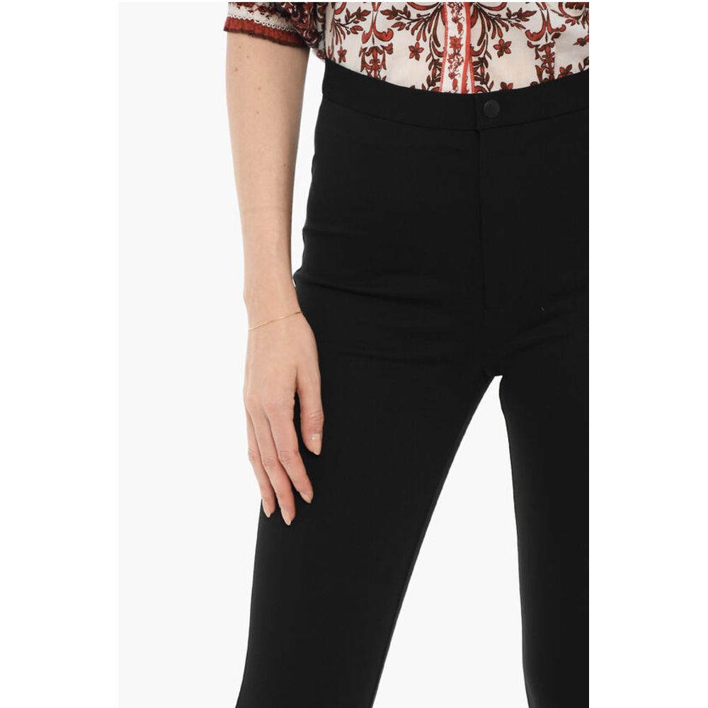 Wardrobe.Nyc High-Waisted Stretch Fabric Pants with Ankle Zip