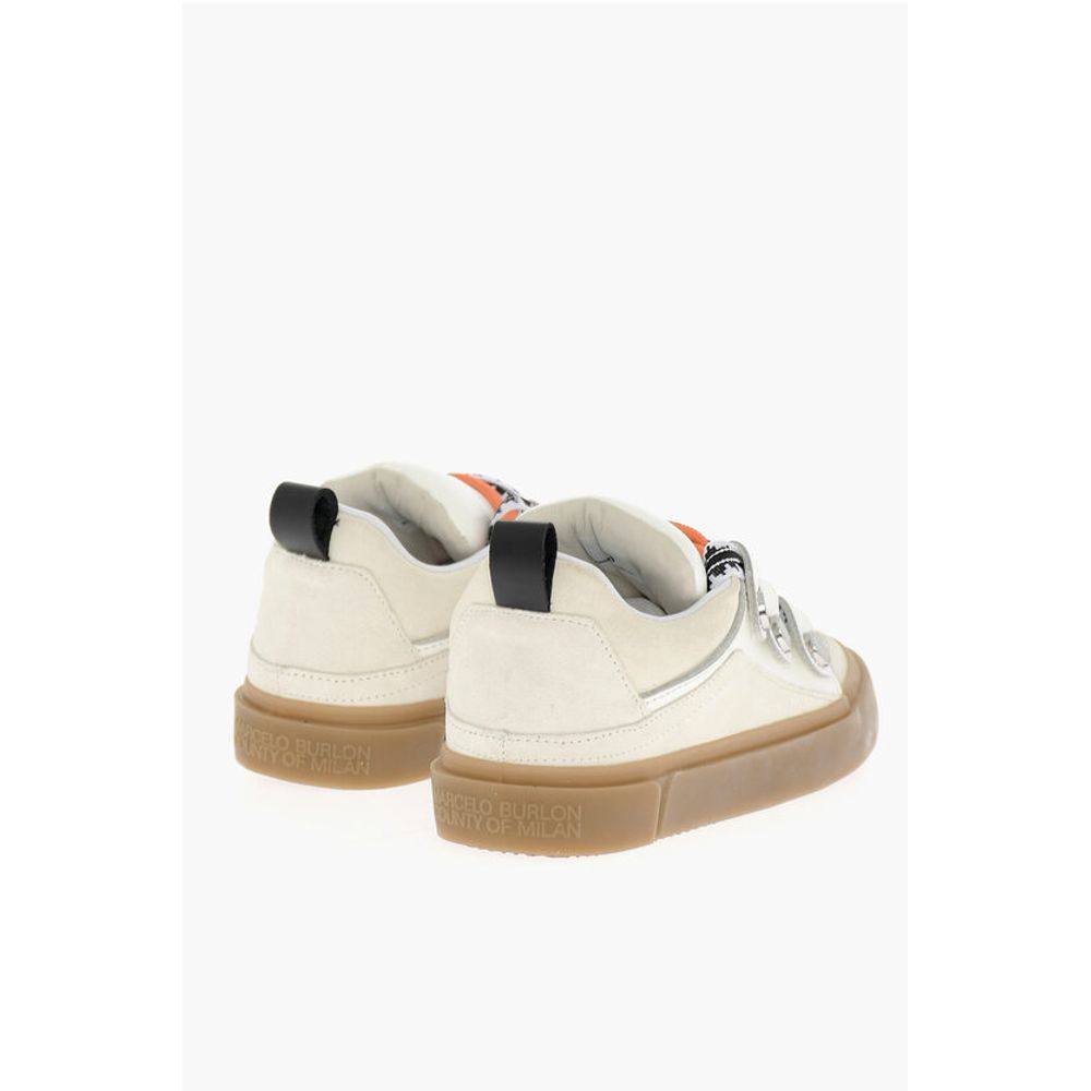 Marcelo Burlon Suede and Leather TICINELLA Low-Top Sneakers with Contrast S