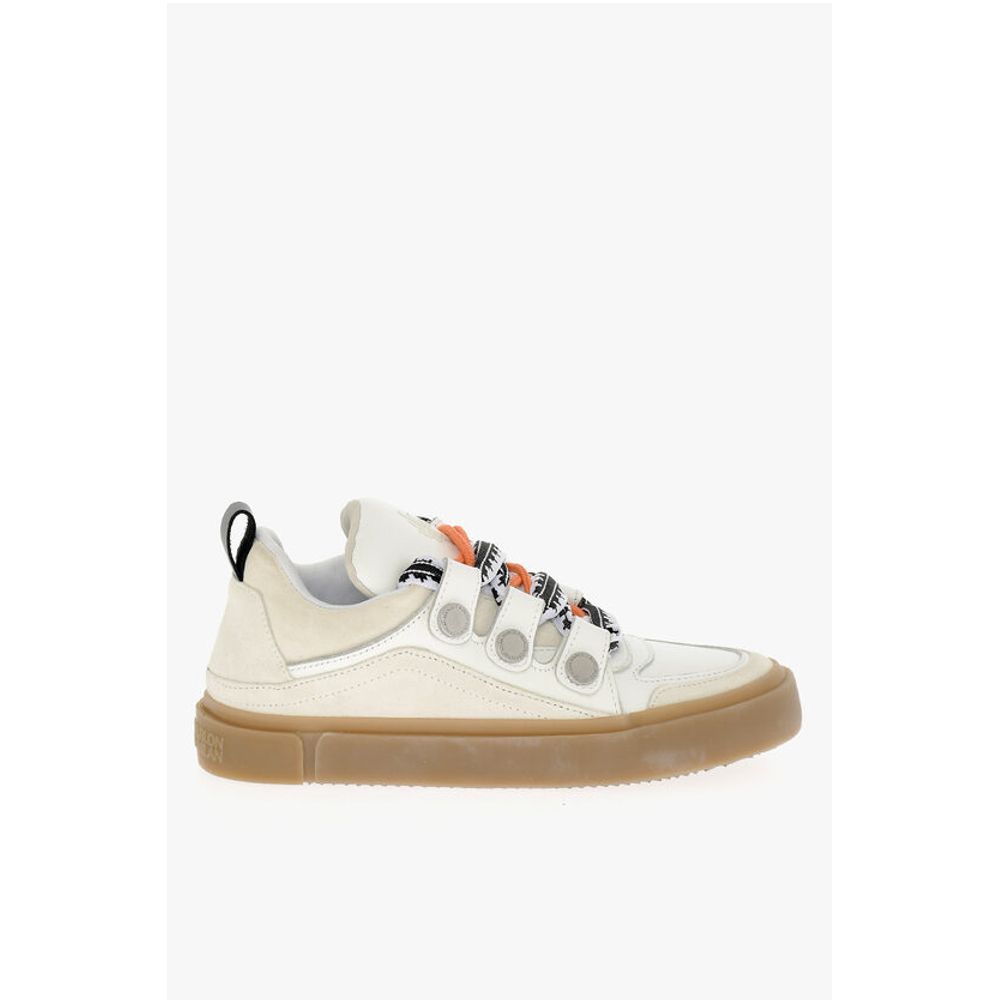 Marcelo Burlon Suede and Leather TICINELLA Low-Top Sneakers with Contrast S