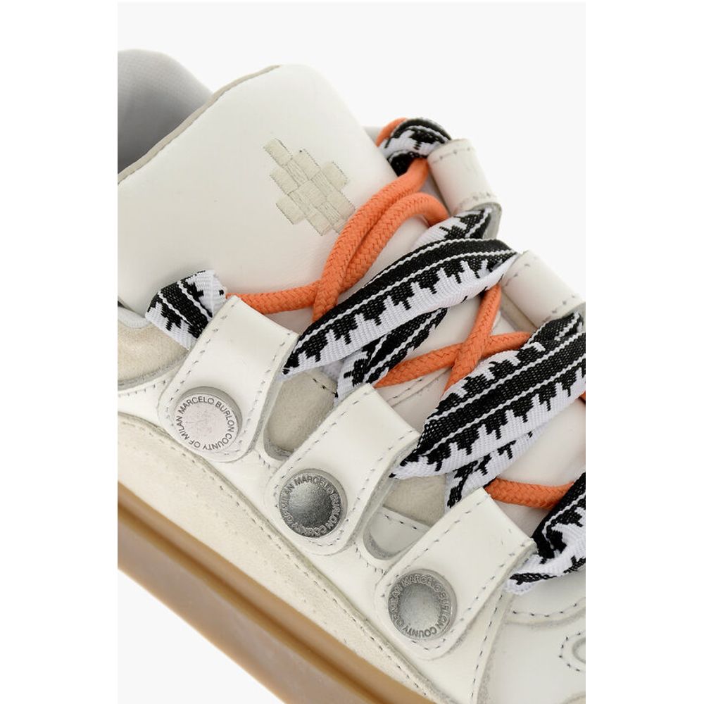 Marcelo Burlon Suede and Leather TICINELLA Low-Top Sneakers with Contrast S
