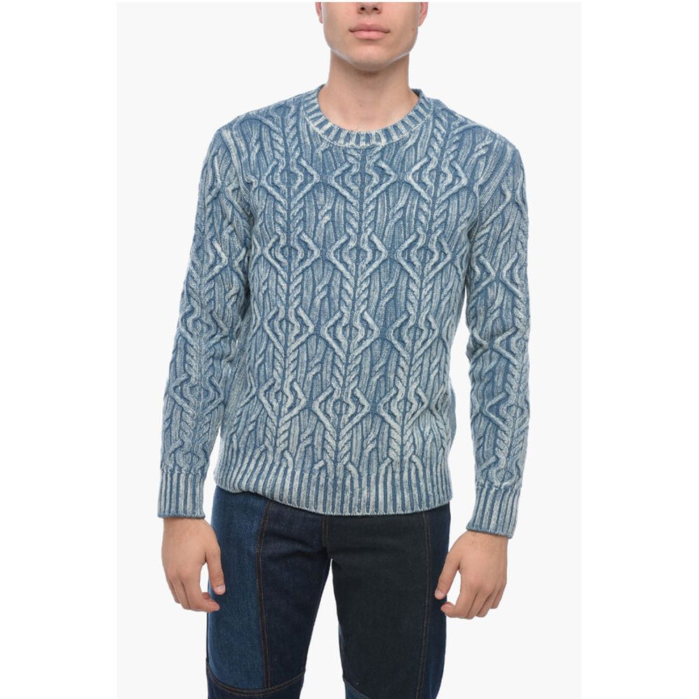 Altea Crew Neck TRECCIA Aran Virgin Wool Sweater