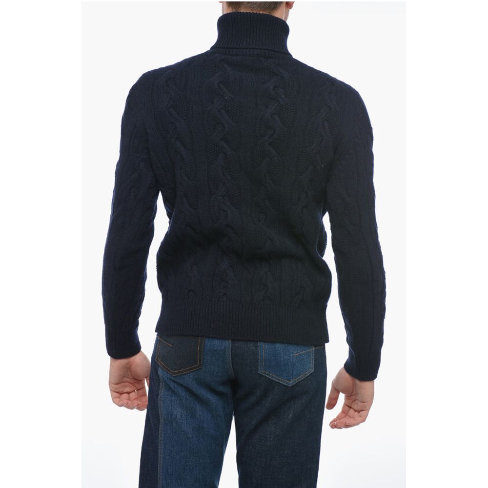 Altea Turtleneck Aran Virgin Wool Sweater