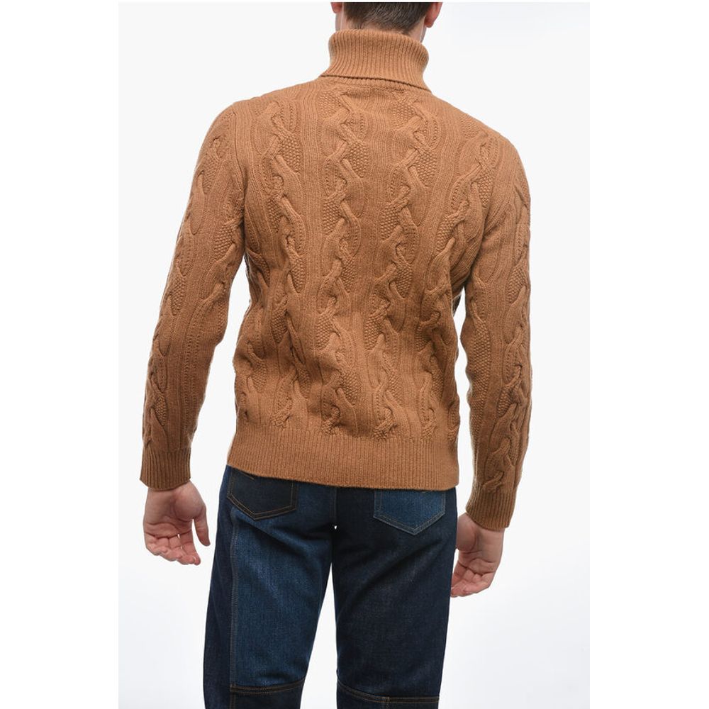 Altea Turtleneck Aran Virgin Wool Sweater