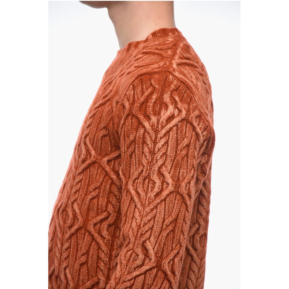 Altea Crew Neck TRECCIA Aran Virgin Wool Sweater