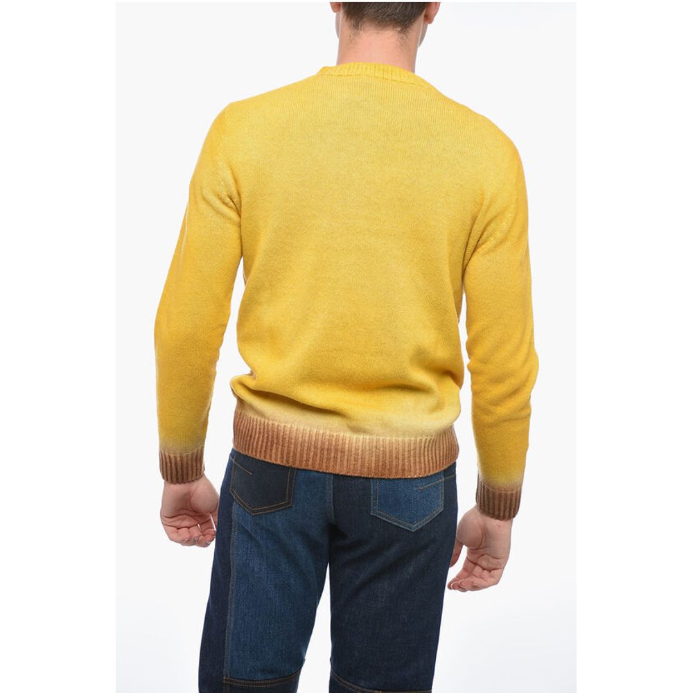 Altea Crew Neck Virgin Wool Sweater with Degradè Bottom