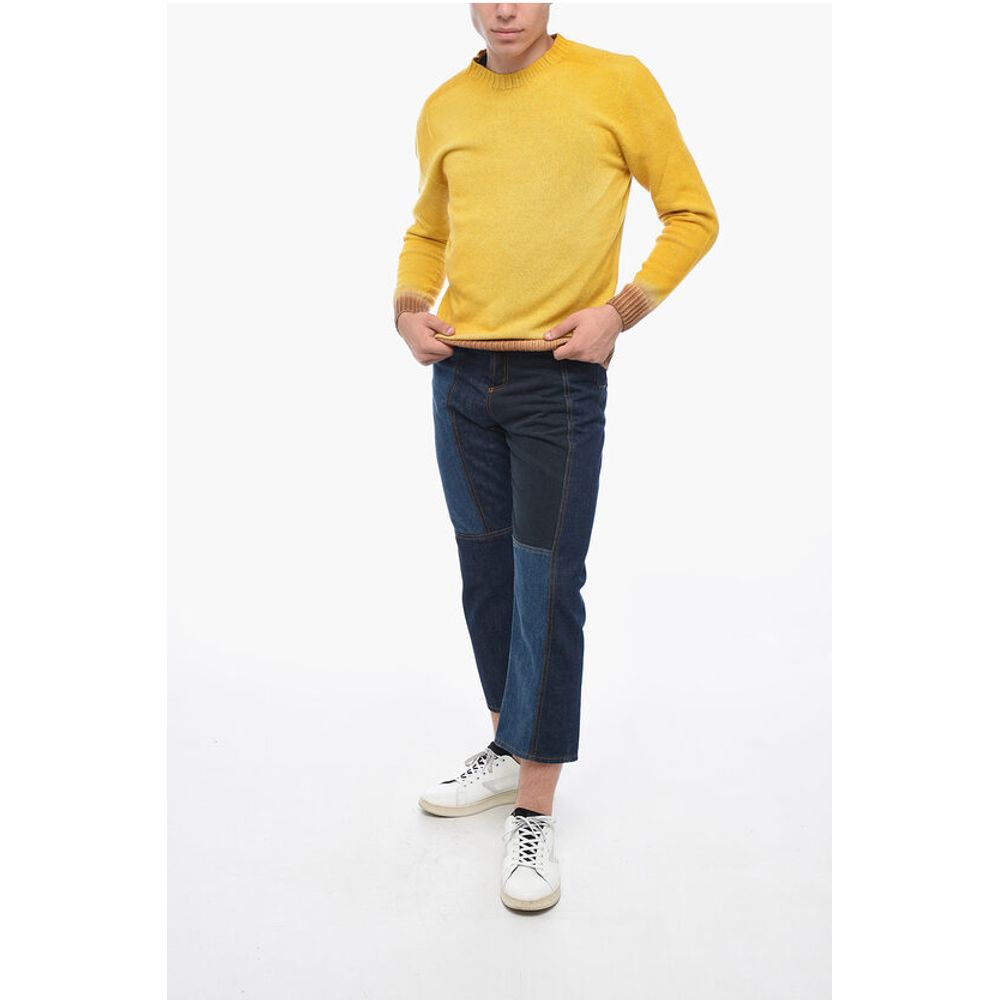 Altea Crew Neck Virgin Wool Sweater with Degradè Bottom