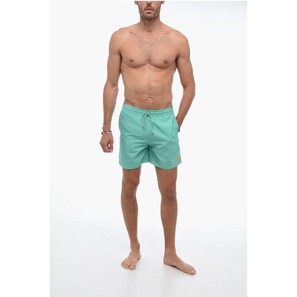 Carhartt Wip Solid Color CHASE Swim Shorts with 3 Pockets