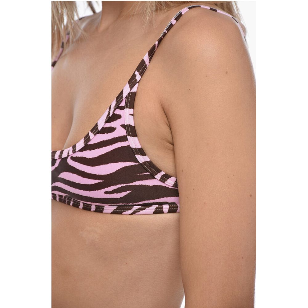 The Attico Animal Patterned Stretch Fabric Bikini