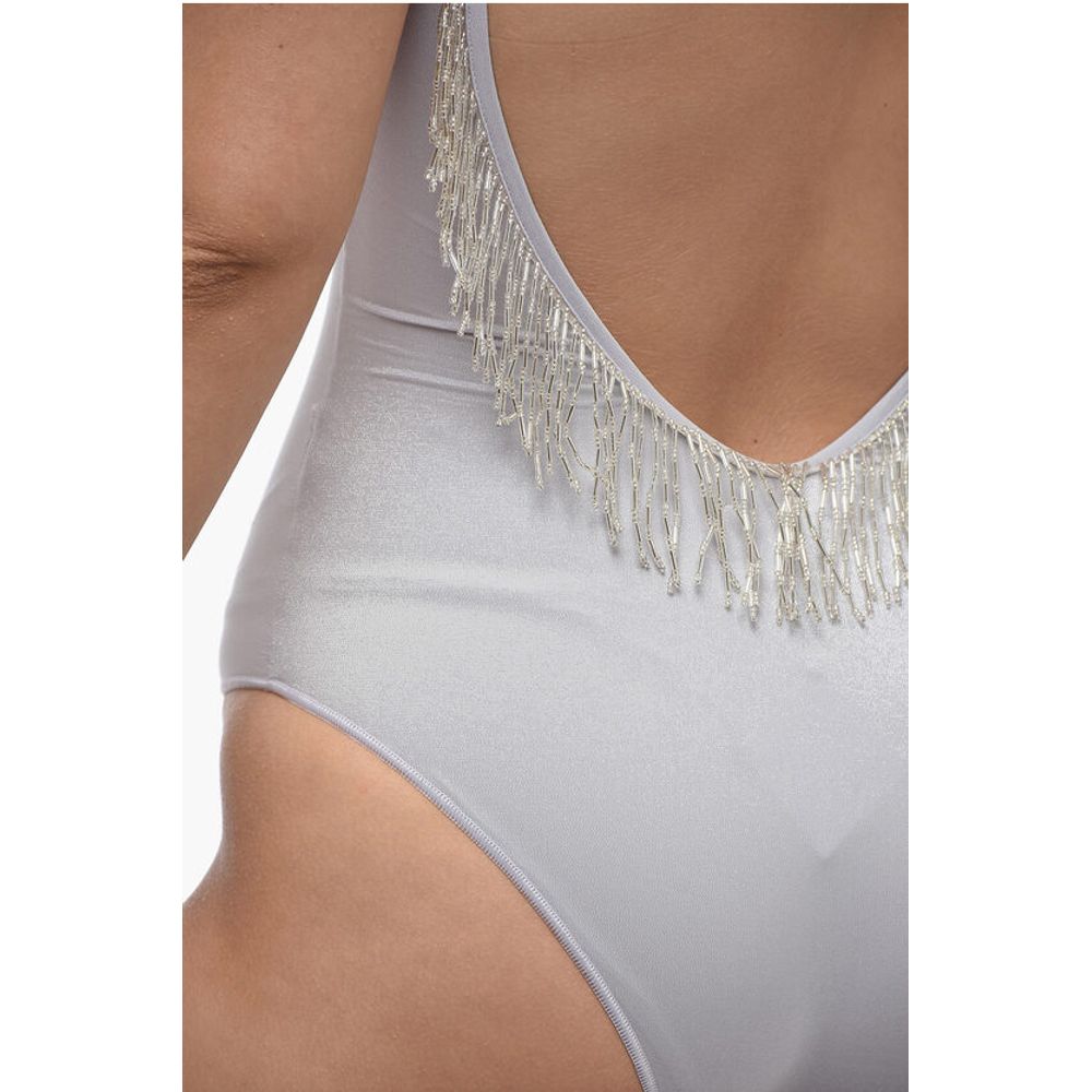 Oséree Glitter Effect One-Piece Swimsuit With Beads