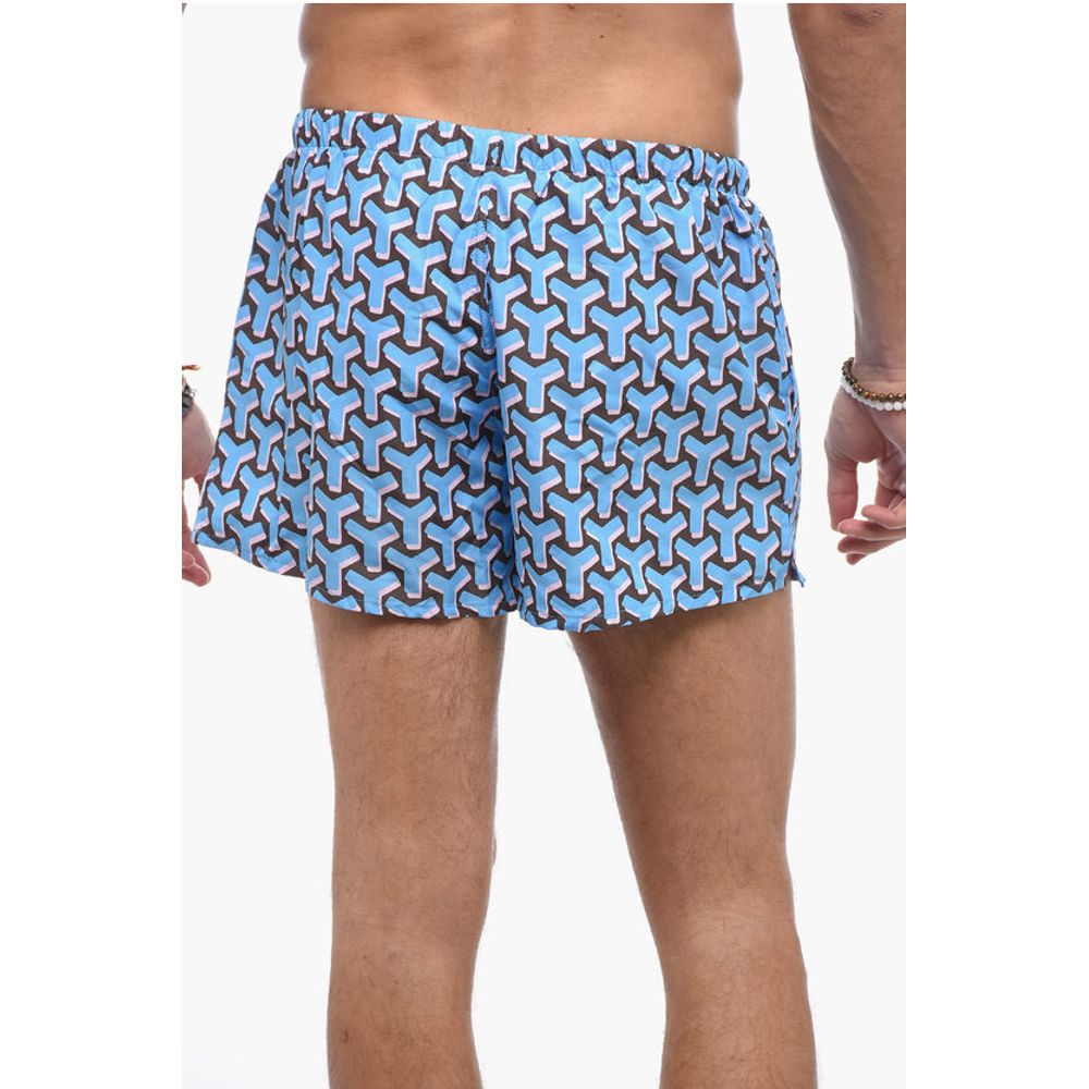 Yes I Am Monogram Motif Swim Shorts